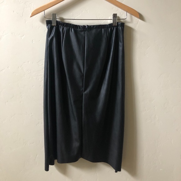 Designer Remix Tara Faux Leather Midi Skirt DK32 - Picture 3 of 3
